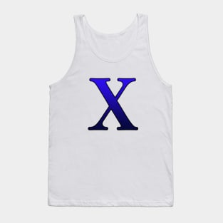 Blue Roman Numeral 10 X Tank Top